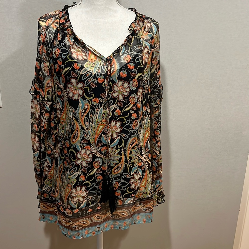 sundance silk blouse with cami